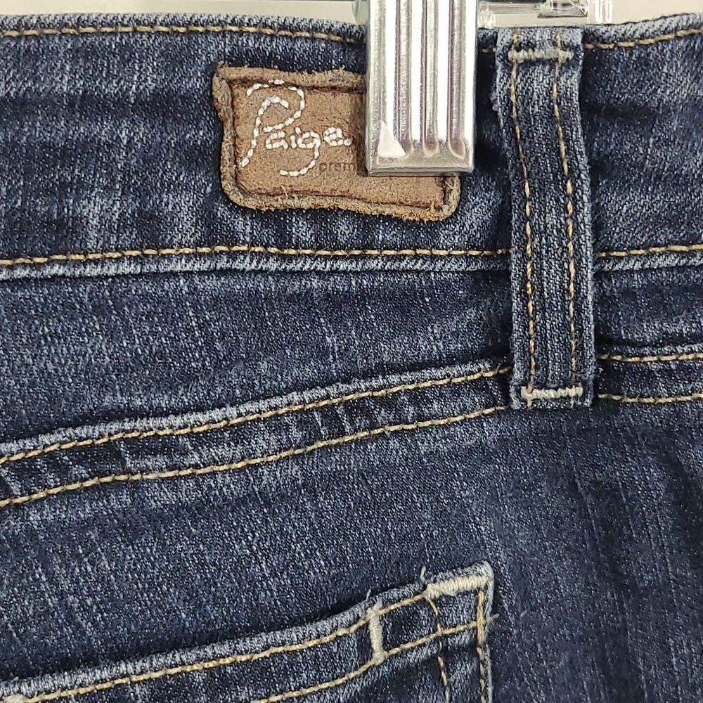 Paige Peg Skinny Jeans Blue Orchid Dark Wash Stretch Premium Denim Size 29 Ankle - Picture 7 of 11